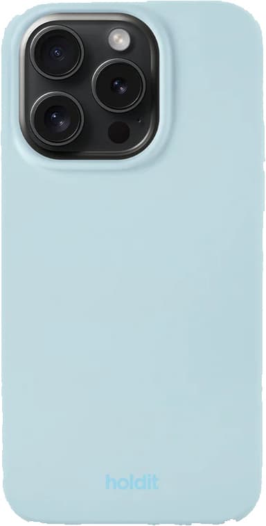 Holdit Silicone iPhone 15 Pro deksel (mineralblå)