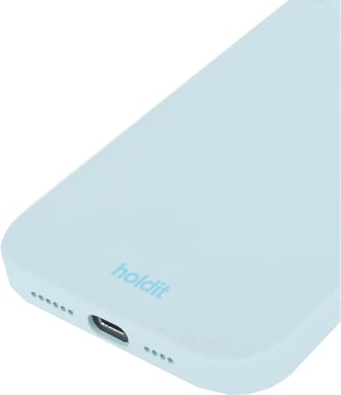 Holdit Silicone iPhone 15 deksel (mineralblå)