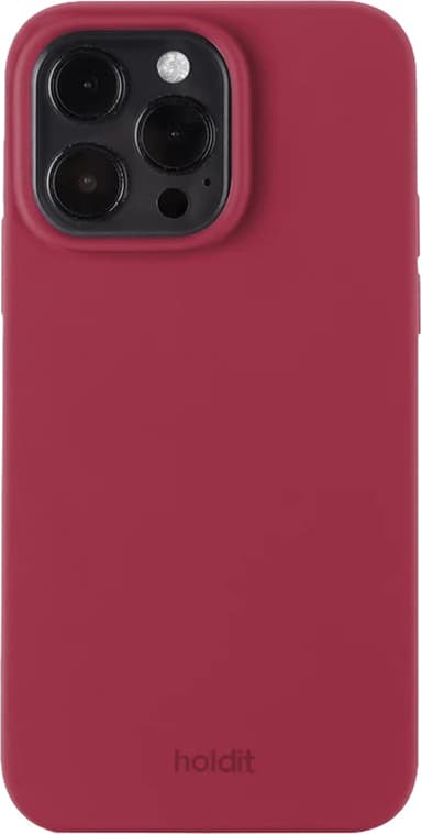 Holdit Silicone iPhone 15 Pro Max deksel (red velvet)