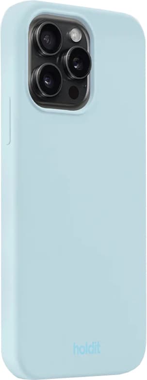 Holdit Silicone iPhone 15 Pro Max deksel (mineralblå)