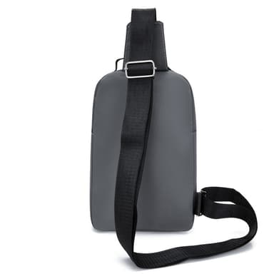 Crossbody-veske med stor kapasitet skulderveske for reise, jobb, skole Grå