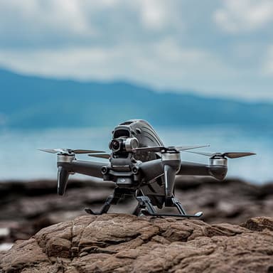 Sammenleggbar landingsbein for DJI FPV-drone Sort