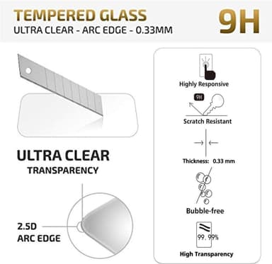 Skjermbeskytter iPhone 11 Pro, iPhone X, iPhone XS herdet glass 2-pakning
