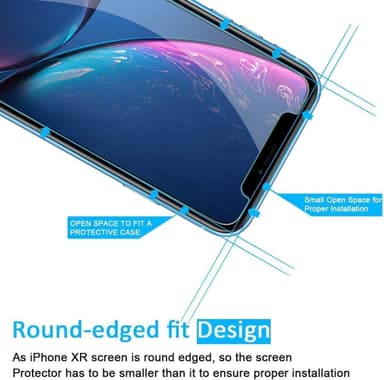Skjermbeskytter iPhone 11 Pro, iPhone X, iPhone XS herdet glass 2-pakning