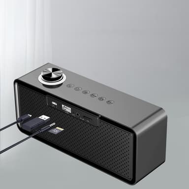 Bluetooth høyttaler vekkerklokke Sort
