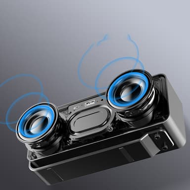 Bluetooth høyttaler vekkerklokke Sort