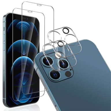 iPhone 12 Pro Max skjermbeskytter og kamerabeskytter 2+2