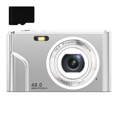 1080P Digitalkamera Mit 48 MP & 16x Zoom – Kompakte Einsteigerkamera In Pink, Mit Autofokus, 2,4 Zoll Display & Typ-C Ladeanschluss