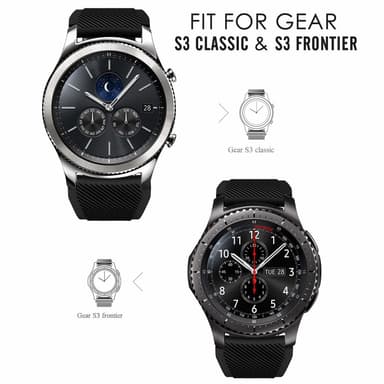 Klokkerem til Samsung Gear S3 Frontier / Classic - Svart