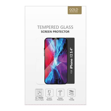 GEAR Herdet Glass 2,5D Full Cover Clear Iphone 12  5.4""  Inkl. Monteringsramme