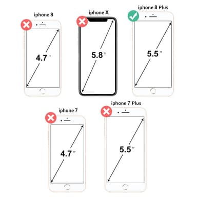 Skjermbeskyttelse iPhone 8 Plus herdet glass / 3D heldekkende - hvit