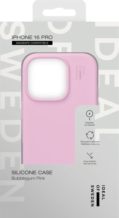 iDeal of Sweden Silicone iPhone 16 deksel (bubblegum pink)
