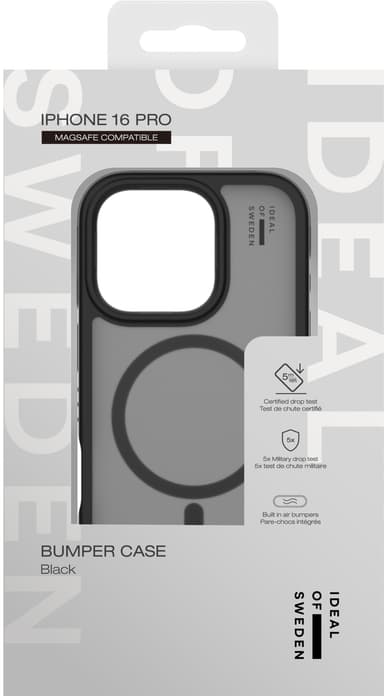 iDeal of Sweden Bumper iPhone 16 Pro deksel (sort)