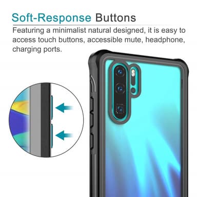 Huawei P30 Pro deksel med skjermbeskytter svart / grå