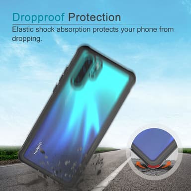 Huawei P30 Pro deksel med skjermbeskytter svart / grå