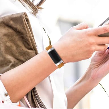 Klokkereim i ekte skinn til Fitbit Charge 5, brun