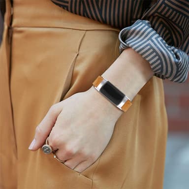 Klokkereim i ekte skinn til Fitbit Charge 5, brun