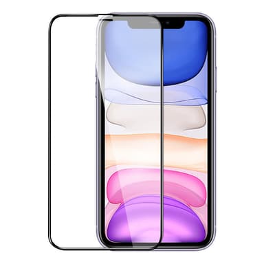 iPhone X / iPhone XS heldekkende skjermbeskyttelse 5D herdet glass - Svart