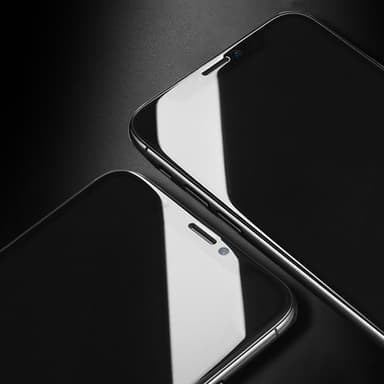 iPhone X / iPhone XS heldekkende skjermbeskyttelse 5D herdet glass - Svart