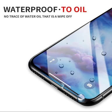 Skjermbeskytter iPhone XR Herdet Glass Svart
