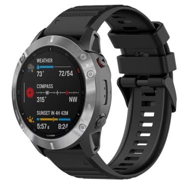 Klokkereim for Garmin Fenix 7/6/5 Black
