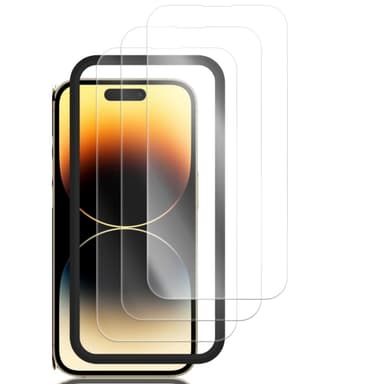 HD herdet glassfilm av aluminiumslegering Fullt deksel Fallsikkert for iPhone Gjennomsiktig iPhone 14 Pro