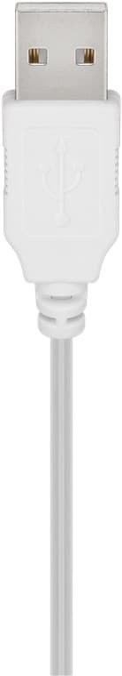 Goobay LED mini-juletre med juledekorasjon, 15 mikro-LED i varmhvit (2700 K) og 75 cm USB-kabel, høyde ca. 22 cm