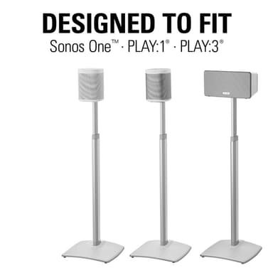 SANUS Gulvstativ Justerbart One SL Play:1 Play:3 Par Hvit