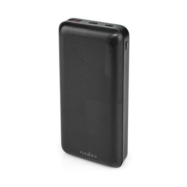 Nedis Power Bank | 20000 mAh | 1.5 / 2.0 / 3.0 A | Antall utganger: 2 | Utgangstilkobling: 1x USB-A / 1x USB-C™ | Inngangstilkobling: 1x Micro USB / 1x USB-C™ | PD2.0 18W | Lithium-Polymer