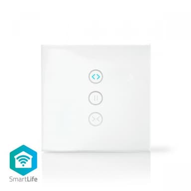 Nedis SmartLife Veggbryter | Wi-Fi | Gardin / Shutter / Solskjerm | Wall Mount | 300 W | Android™ / IOS | Glass | Hvit