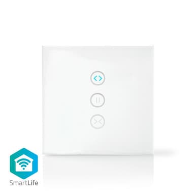 Nedis SmartLife Veggbryter | Wi-Fi | Gardin / Shutter / Solskjerm | Wall Mount | 300 W | Android™ / IOS | Glass | Hvit