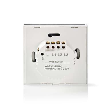 Nedis SmartLife Veggbryter | Wi-Fi | Gardin / Shutter / Solskjerm | Wall Mount | 300 W | Android™ / IOS | Glass | Hvit