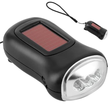 Hånddrevet LED-lommelykt, Svart