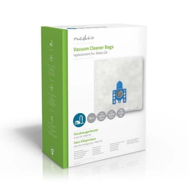 Nedis Støvsugepose- | 12 stk. | Syntetisk | Mest solgt for: Miele | Hvit
