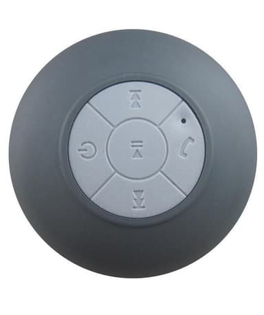 Vanntett Bluetooth-høyttaler med sugekopp (svart)