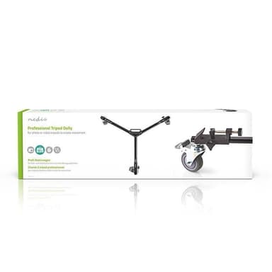 Nedis tripod Dolly | Maksimal lastekapasitet: 20.0 kg | Tripod diameter område: 29.0 mm | Reiseveske inkludert | Benlås | Aluminium | Sort