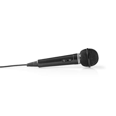 Nedis Wired mikrofon | Kardioid | Fast kabel | 5.00 m | 80 Hz - 12 kHz | 600 Ohm | -75 dB | Av/på-bryter | ABS | Sort