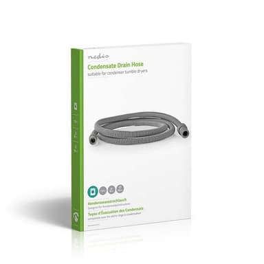 Nedis Outlet Hose | 8 mm | 10 mm | 1.50 m | Bruksområde: Condense Dryer | Gummi / Plast | Grå