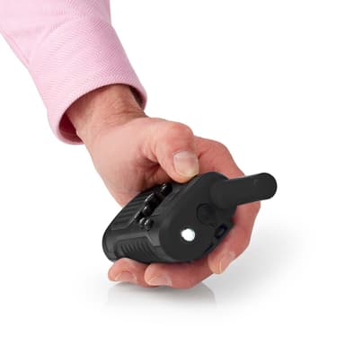 Nedis Walkie-Talkie Set | 2 håndsett | Opp til 6 km | Frekvens kanal: 8 | PTT / VOX | Opp til 3 timer | Hodetelefonutgang | 2 Hodesett | Sort