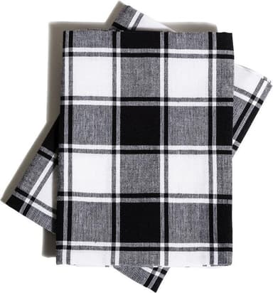 Queen Anne Kökshandduk 2-Pack Svart 45x65