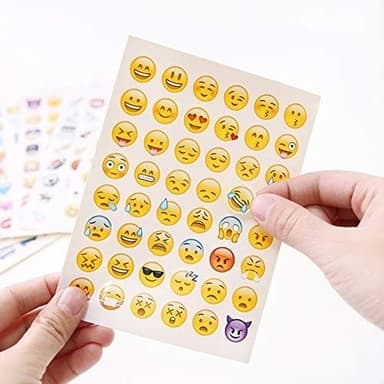 Emoji-klistremerker, 19 ark med over 900 klistremerker