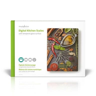 Nedis Kjøkken Scales | Digital | Glass / Plast | Flerfarget