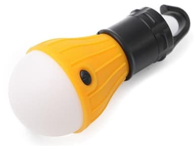 Batteridrevet campinglys med krok