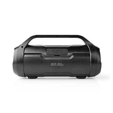 Nedis Bluetooth® Party Boombox | 6 timer | 2.0 | 120 W | Media avspilling: AUX / Micro SD / USB | IPX5 | Linkable | Bære håndtak | Party lys | Sort