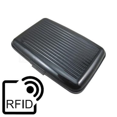 Lommebok med 6 kortspor, RFID-beskyttelse, svart