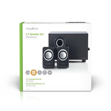 Nedis PC-høyttaler | 2.1 | 33 W | 3.5 mm Han | USB-Strøm | Volumkontroll