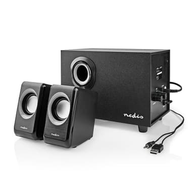 Nedis PC-høyttaler | 2.1 | 33 W | 3.5 mm Han | USB-Strøm | Volumkontroll