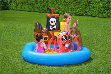 Bestway Oppblåsbart barnebasseng / badeland, piratskip