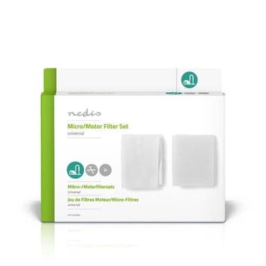 Nedis Universal Støvsuger Filtersett | Mikro filter | Motor filter | Skjærbar | Universelt anvendelig | Erstatning for: Universell