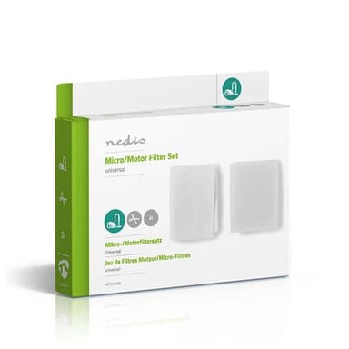 Nedis Universal Støvsuger Filtersett | Mikro filter | Motor filter | Skjærbar | Universelt anvendelig | Erstatning for: Universell